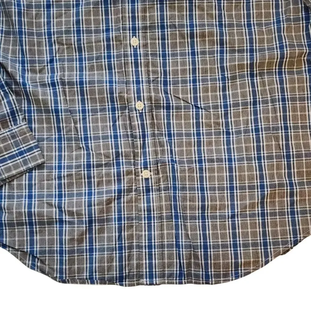 Banana Republic Mens Soft Wash Tailored Slim Fit Shirt Size XL Plaid Button Down